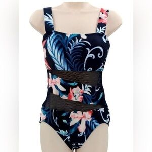 Carmen Marc Valvo  Maritime Swimsuit Women's 
Navy Blue Print, Size 8, NWT